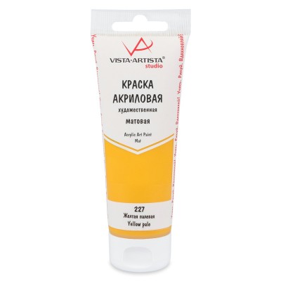 Краска акрил. 75 мл. матовая Studio, VAAM -75, 227 Желтый палевый 