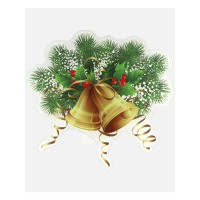 Наклейка Силиконовая новогодняя 