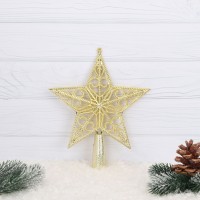 Верхушка Звезда ажур 17,5см пластик, золото 231339 ЛЬДИНКА 