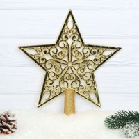 Верхушка Звезда ажур 21,5см пластик, золото 231337 ЛЬДИНКА Верхушка Звезда ажур 21,5см пластик, золото 231337 ЛЬДИНКА