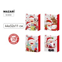 Пакет подарочный бумага 44х32х11см, 4 диз. M-8230 MAZARI 