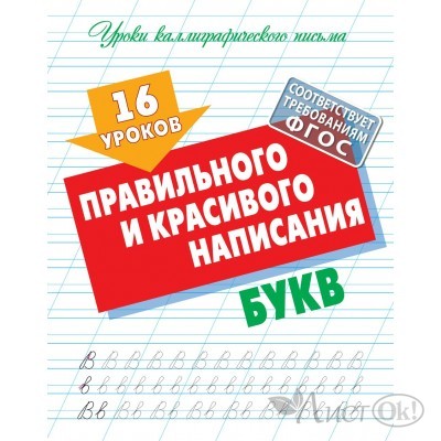 Пропись А5+ УРОКИ КАЛЛИГРАФИЧЕСКОГО ПИСЬМА / 16 УРОКОВ ПРАВИЛЬНОГО И КРАСИВОГО НАПИСАНИЯ БУКВ 098200 / ART098006 Книжный Дом 