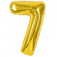 Шарик возд. фольга Цифра 7. Золото. 1 шт. в уп. (40''/102 см) 24087 СмайлБерри 