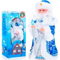 Фигурка Дедушка Мороз с посохом, музыкальный 30см в коробке S0098 S0098 Снеговичок 