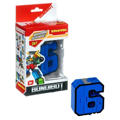 Трансформер 2в1 BONDIBOT BOX 10,5х6х15,5 см,  цифра