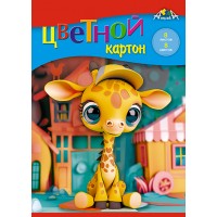 Картон цветной А5. 8цв. 8л. 