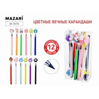 Карандаши цветные 12 цв. вечные, ПВХ-упаковка M-7079 MAZARI 