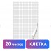 Блокнот 20л для флипчарта 67х98 см, 80г/м2, клетка 128645 Brauberg 