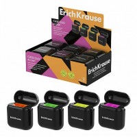 Точилка с контейнером пластиковая Case Duo, Accent, ассорти 59988 ERICH KRAUSE 