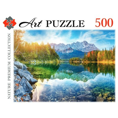 Пазлы 500 эл. ГЕРМАНИЯ. ОЗЕРО АЙБЗЕЕ НА РАССВЕТЕ, Artpuzzle. ГИК500-0449 Рыжий кот 