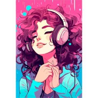 Алмазная мозайка 17х22 см, на картоне, с част. заполн. (19цв) 
