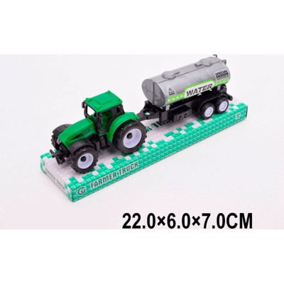 Игрушка инерционная Трактор 22см с прицепом 9975-4A п/колп. 1826452 Tongde 