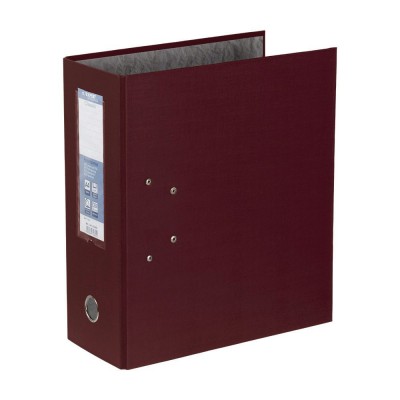 Папка-рег. 125 мм. Classic A4 арочный механ. обложка из PVC покрытия, лён бордовый 251544 EXPERT COMPLETE 