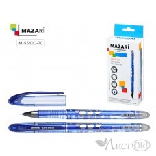 Ручка гелевая 0.5 мм синяя PRESTIGE, СТИРАЕМАЯ M-5540C-70 Mazari 