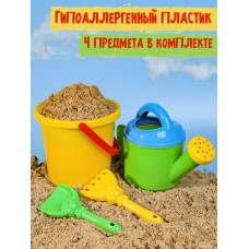 Набор для песочницы №69 (ведро 0,85, лейка+лопатка 13см, грабля 13см) И-2182 Рыжий кот 