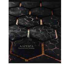 Тетрадь предм. А5 48л, кл., скр. АЛГЕБРА «BLACK&GOLD» хол.фол,софт-тач,выб.лак 48-2679 Проф-Пресс 