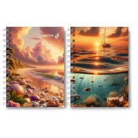 Книжка записная A6 80 л. клетка на гребне 
