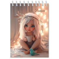 Блокнот А6 48л клетка на гребне 