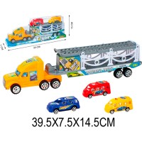Игрушка инерционная Трейлер 39,5см с машинками 3ШТ. MY168-B п/колп. 2 цвета 2230588 Tongde 