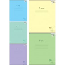 Тетрадь 48 л. клетка скр. проз.пласт.обл. plastic cover КЛАССИКА NEW ассорти 5 цветов 48-1470 Проф-Пресс 