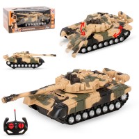 Игрушка на упр. Танк 27,5см СВЕТ 4 функции 3801Y в коробке 2407382 Tongde 