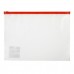 Папка на молнии zip-lock A4 120 мкм песок . красный замок Classic EC21121004 EXPERT COMPLETE 