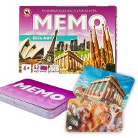 Игра карточная Мемо «Весь мир»  52 карточки 03469 Русский стиль 