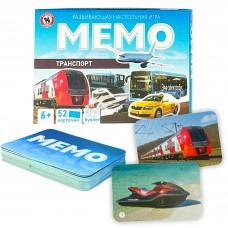 Игра карточная Мемо «Транспорт» 52 карточки 04751 Русский стиль 