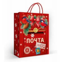 Пакет подарочный «Новогодняя почта» M (227х180) ламинация матовая 1.0000572 Хорошо 