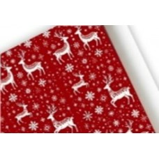 Бумага упаковочная 70х100см «Белоснежные олени» 1шт. УБН-033 