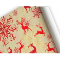 Бумага упаковочная 70х100см «Красные олени» 1шт. УБН-033 