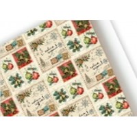 Бумага упаковочная 70х100см «Новогодние украшения» 1шт. УБН-033 