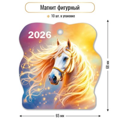 Магнит-винил фигурный 2026 64х83 мм 9736 Квадра 