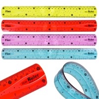 Линейка 30см, гибкая, ПВХ, ассорти 0061-1 