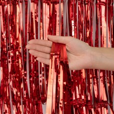 Занавес из дождика 1*2м Красный, Металлик, 100-200, 6014373 Волна веселья 