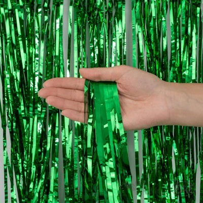 Занавес из дождика 1*2м Зеленый, Металлик, 100-200, 6014412 Волна веселья 