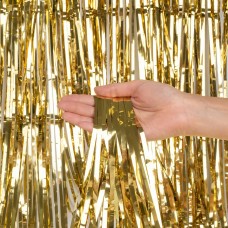 Занавес из дождика 1*2м Светлое золото, Металлик, 100-200, 6230892 Волна веселья 