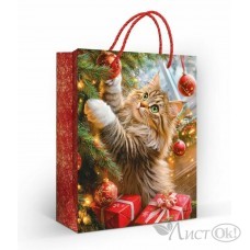 Пакет подарочный «Пушистый помощник» М (227х180мм) ламинация матовая 1.0000569 Хорошо 