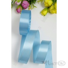 Лента атласная 2,5 см*25 ярд SF-1357, голубой  №187, 113-161 
