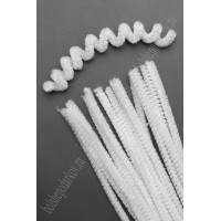 Проволока пушистая 6мм 30см синельная SF-3311, белый №А001, цена за 1шт. 96-4 