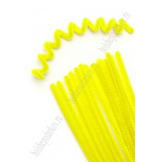 Проволока пушистая 6мм 30см синельная SF-3311, желтый №А018, цена за 1шт. 96-12 
