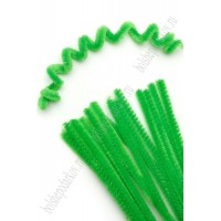 Проволока пушистая 6мм 30см синельная SF-3311, зеленый №А015, цена за 1шт. 96-6 