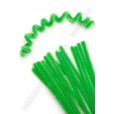 Проволока пушистая 6мм 30см синельная SF-3311, зеленый №А015, цена за 1шт. 96-6 