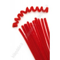 Проволока пушистая 6мм 30см синельная SF-3311, красный №А005, цена за 1шт. 96-2 