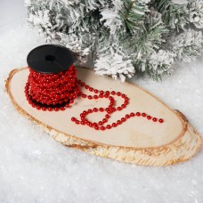 Бусы 6 мм длина 5 м пластик красный 253171 ...