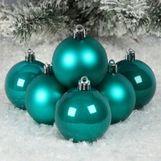 Набор шаров 6см 6шт перл, мат пластик ...