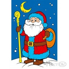 Картина по номерам 10х15 см Холст с красками в коробке (7цв.) 