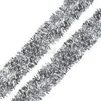Мишура новогодняя d-5 см, дл-2м, серебро S1972 Снеговичок Мишура новогодняя d-5 см, дл-2м, серебро S1972 Снеговичок