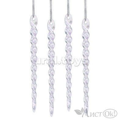 Набор новогодних украшений 4шт 13,5см 