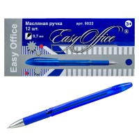 Ручка шариковая 0.7 мм синяя масл., резиновый грип 5022 Easy Office Ручка шариковая 0.7 мм синяя масл., резиновый грип 5022 Easy Office